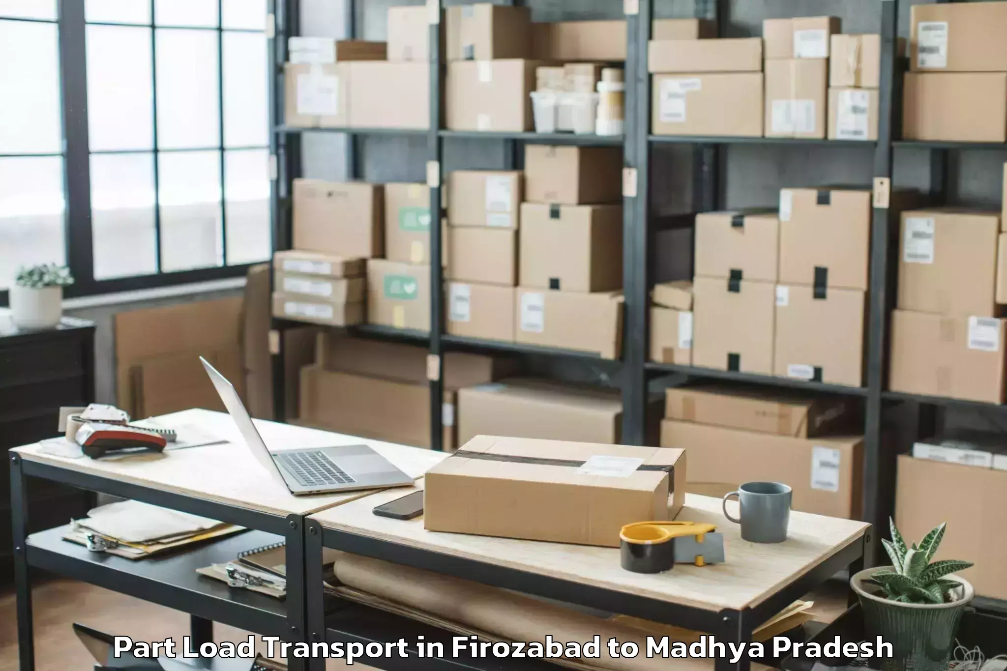 Book Firozabad to Mauganj Part Load Transport